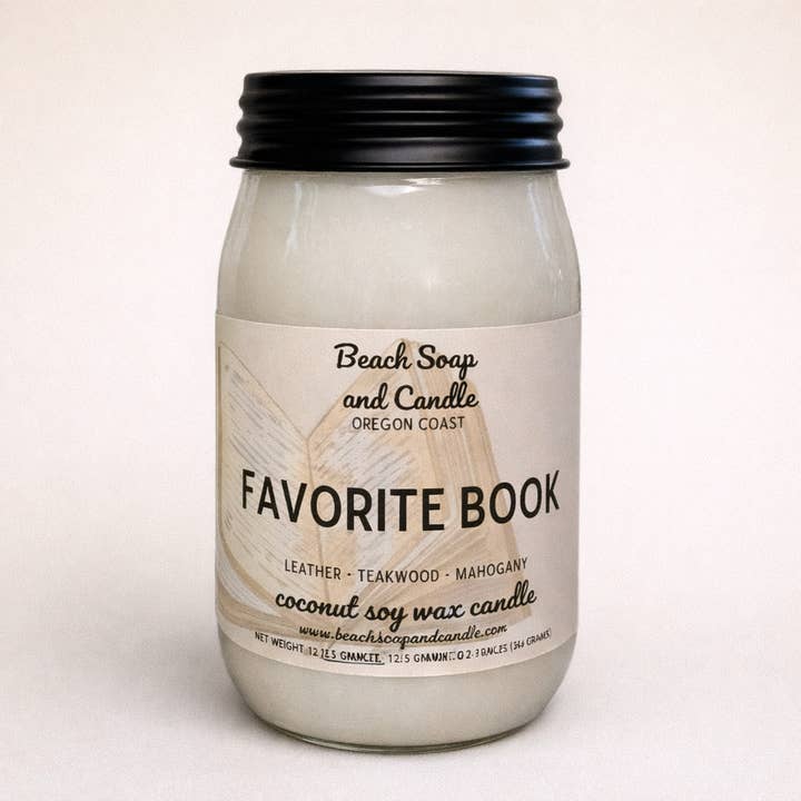 Favorite Book | Coconut Soy Wax Candle for wholesale by Beach Soap and Candle