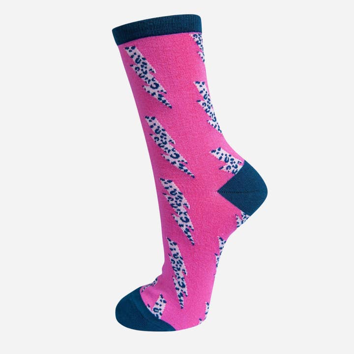 Sock Talk - Wholesale Gift box - Women's Socks Gift Box- Pink, Lightning Bolts2