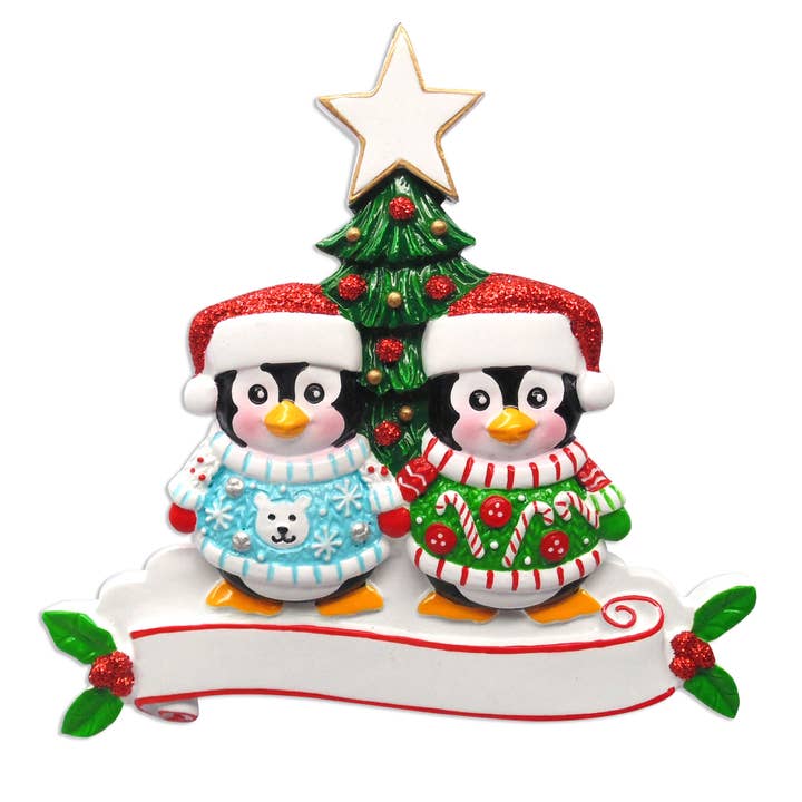 PolarX Ornaments - Wholesale Ornament - Ugly Sweater Penguin Family Personalized Ornament