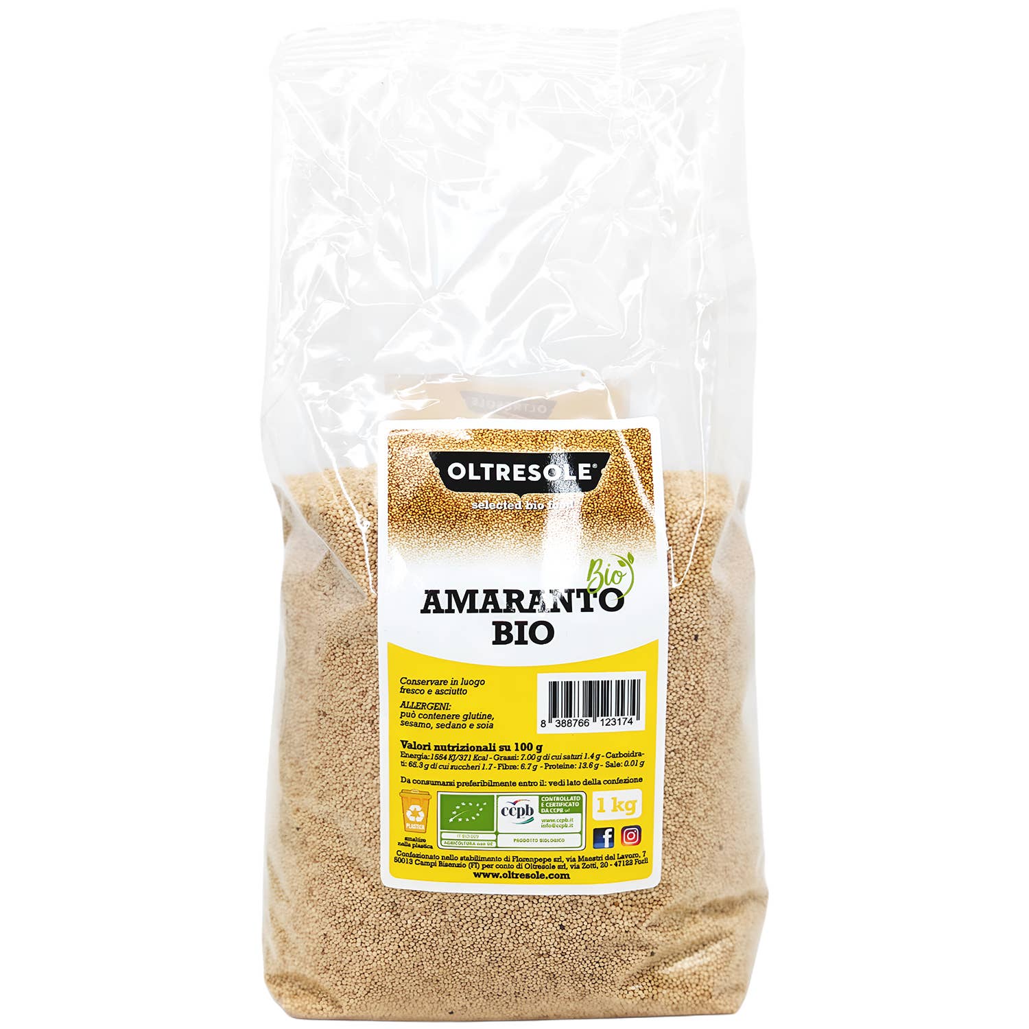 Oltresole – wholesale Whole grains – ORGANIC AMARANTH 1 Kg0