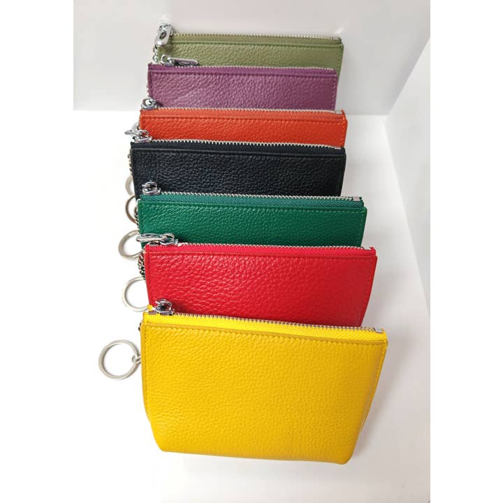 Superbia – wholesale Coin purse – Women’s – Genuine Leather Soft Card Holder Note Purse with Ring Chain6