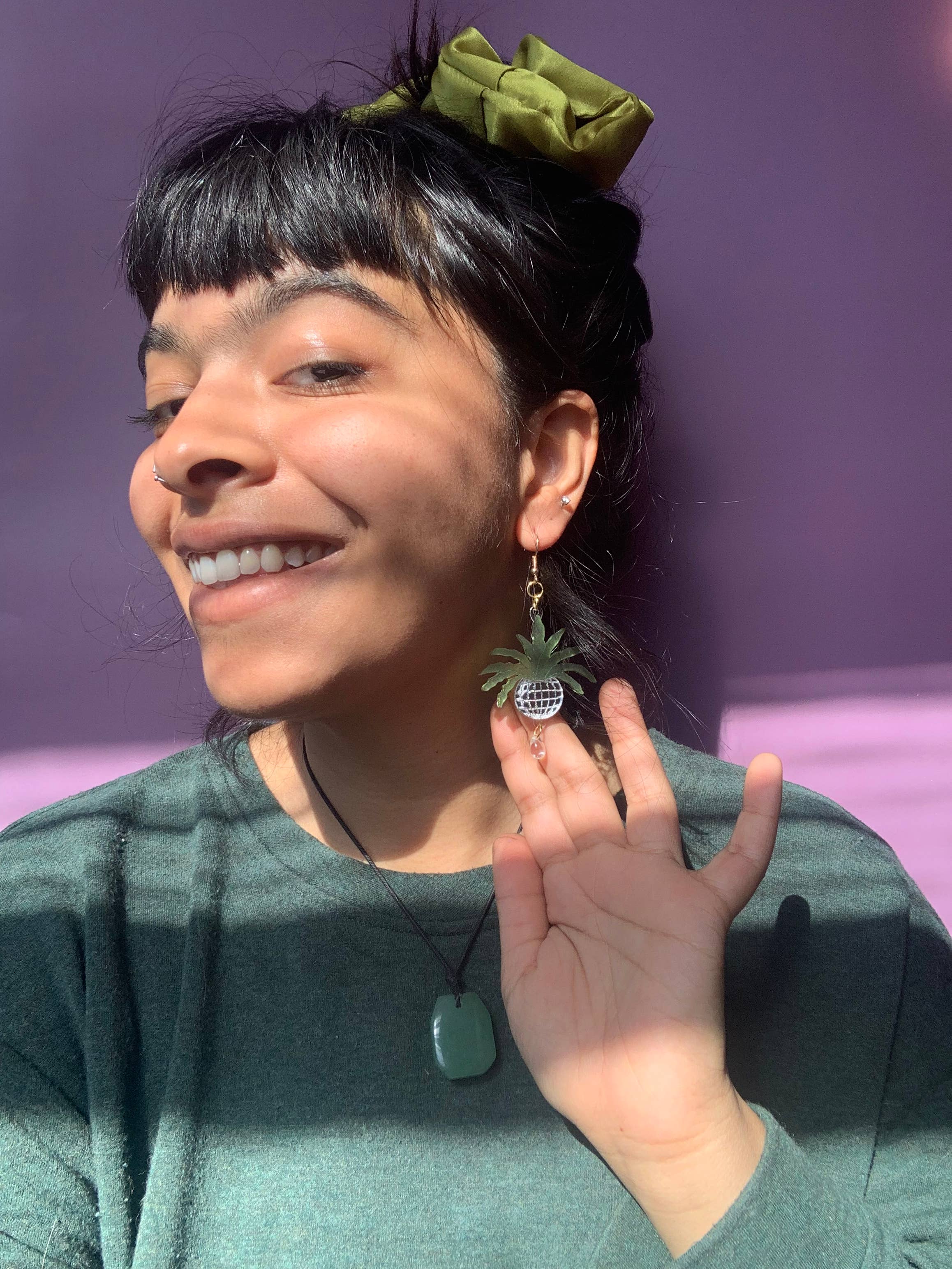 Not Picasso - Vente Boucles d'oreilles pendantes - Jardinières Disco Ball3