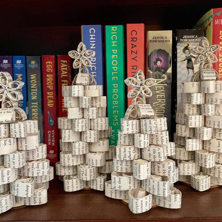 Upcycle Bookcycle - Wholesale Christmas Decoration - Book Christmas Tree - Quilled Paper1