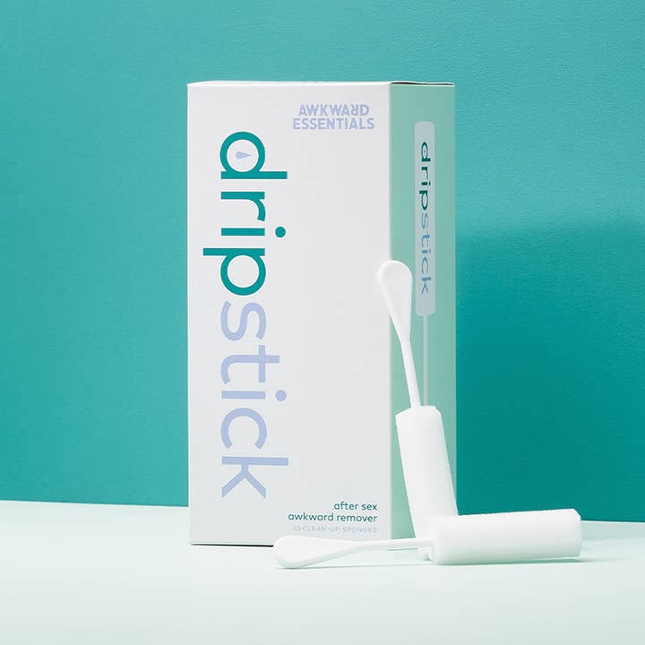 Dripstick - Éponge originale pour nettoyer après le sexe avec poignée améliorée pour la vente par Awkward Essentials