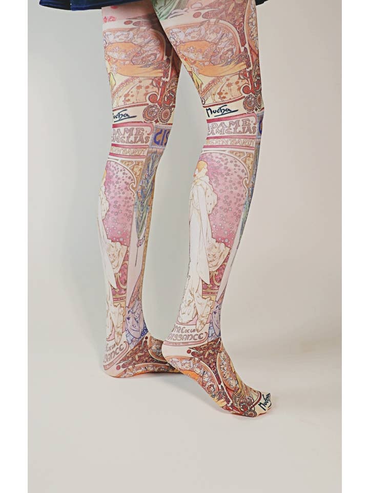 Tabbisocks - Wholesale Tights - Women's - ALFONS by MARIA MUCHA Printed Art Tights1