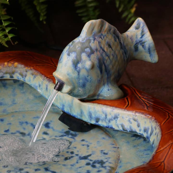 Sunnydaze Decor - Wholesale Outdoor Ornament/Decor - Fish Glazed Ceramic Outdoor Water Fountain8
