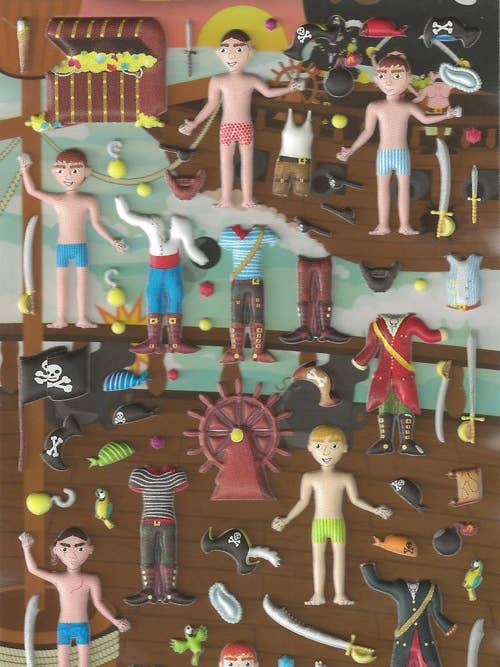 Schuimpiraten Verkleden Kindercraft Stickers voor wholesale door Paper Projects Ltd