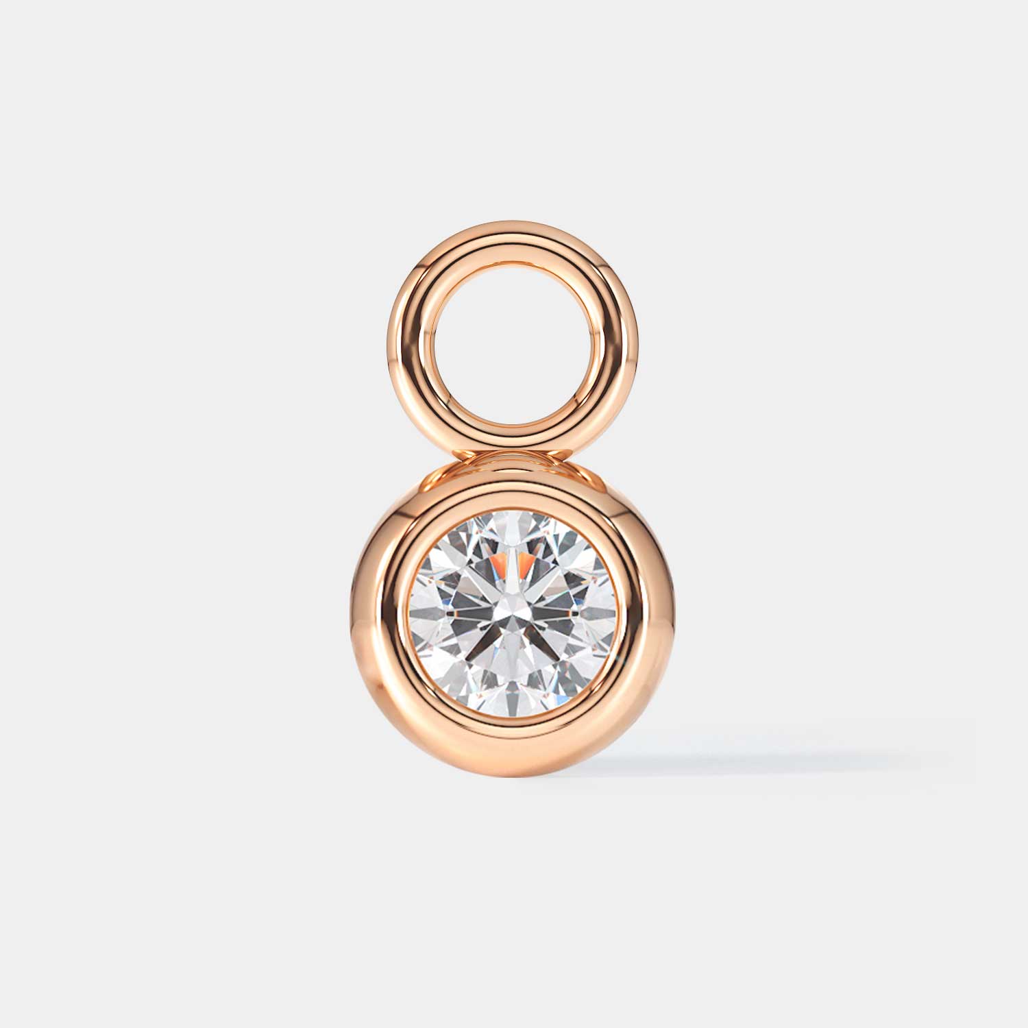 Hey Babe LA - Wholesale Single Earring - 🌟 ROUND BEZEL LAB GROWN CHARM3