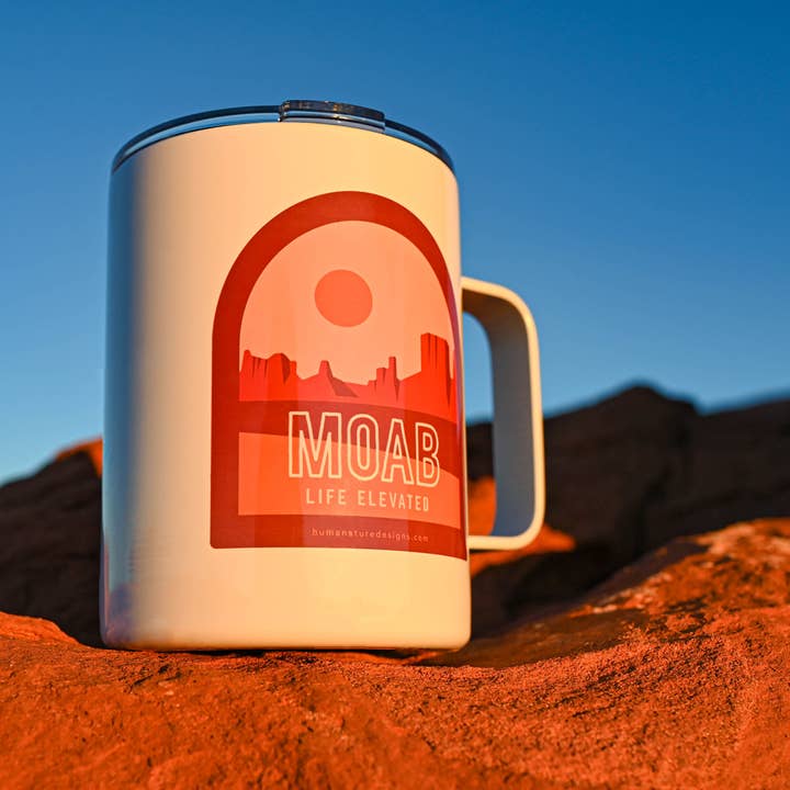 Human Nature Designs - Wholesale Coffee Mug - Moab, Utah Mug - Moab Camping Mug - Insulated, 12 oz0