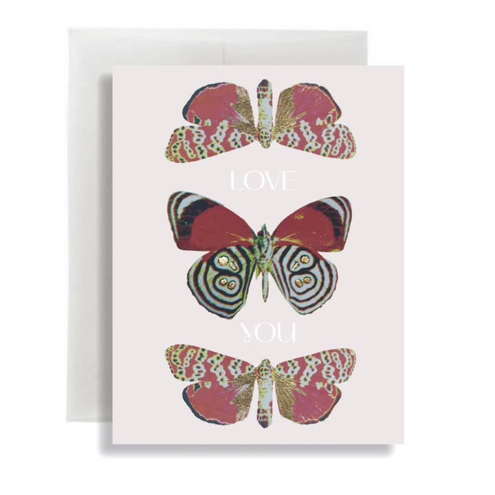 Greeting Card_Love You Butterflies for wholesale by Fortuna Stationery