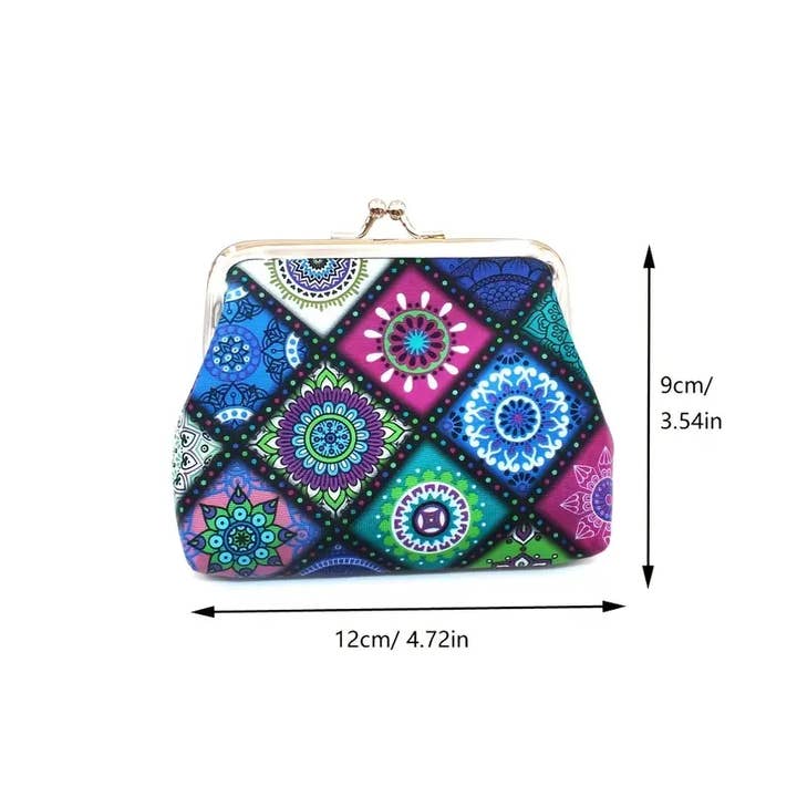 Magnifique Hearts - Wholesale Coin Purse - Women's - Vintage Styled Mandala Coin Purses, Mini Wallet Accessory1