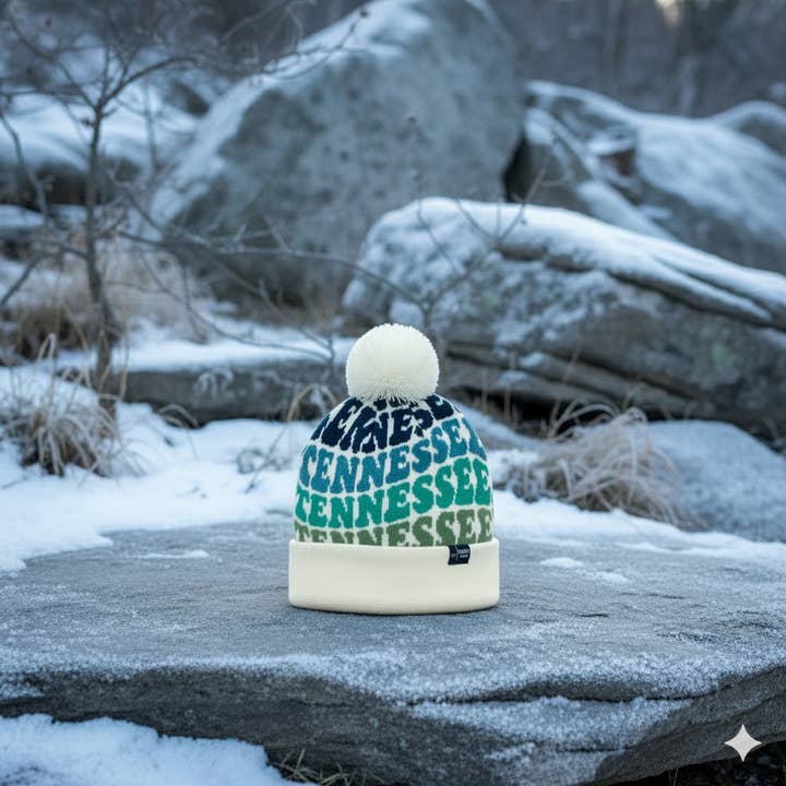 Northern Icons Creations INC β wholesale Beanie β Unisex β TENNESSEE Colorful Knit Pom Pom Beanie - Retro Winter Warm Hat4