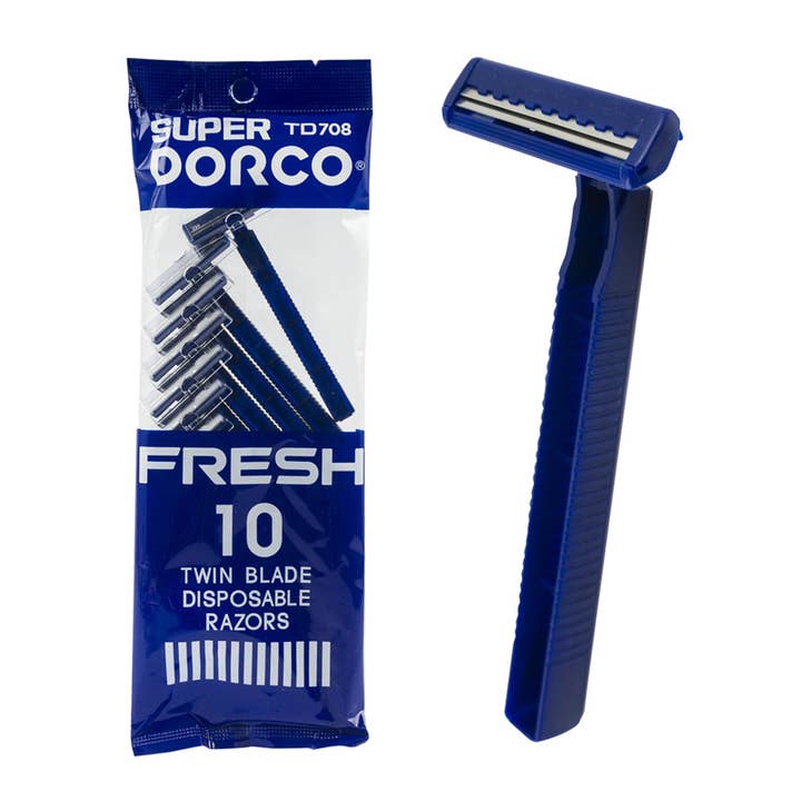 Dorco Disposable Twin Blade Razor 10-pack for wholesale by Deluxe Import Trading