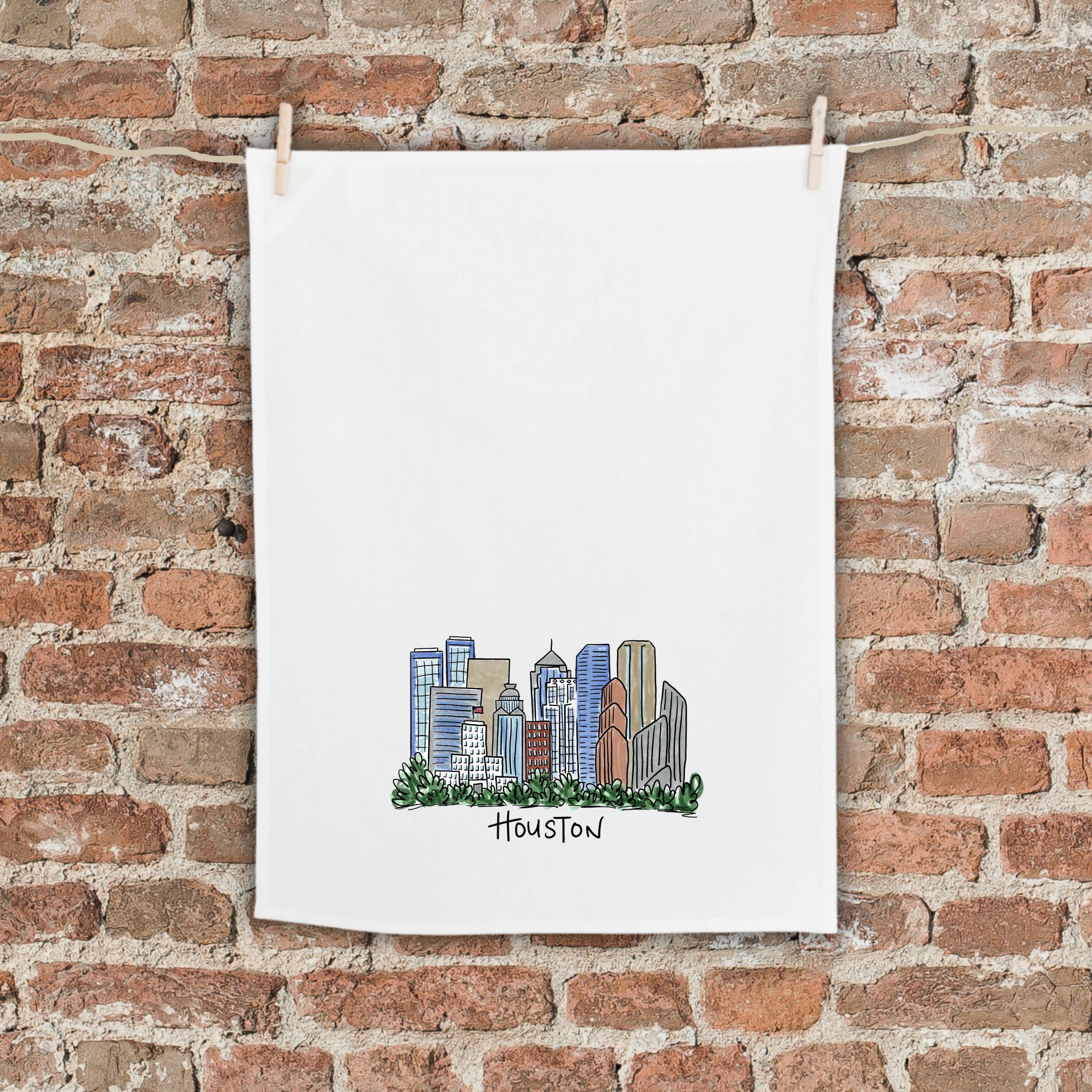 Anna Whitham Co. - Wholesale Tea Towel - Houston Tea Towel