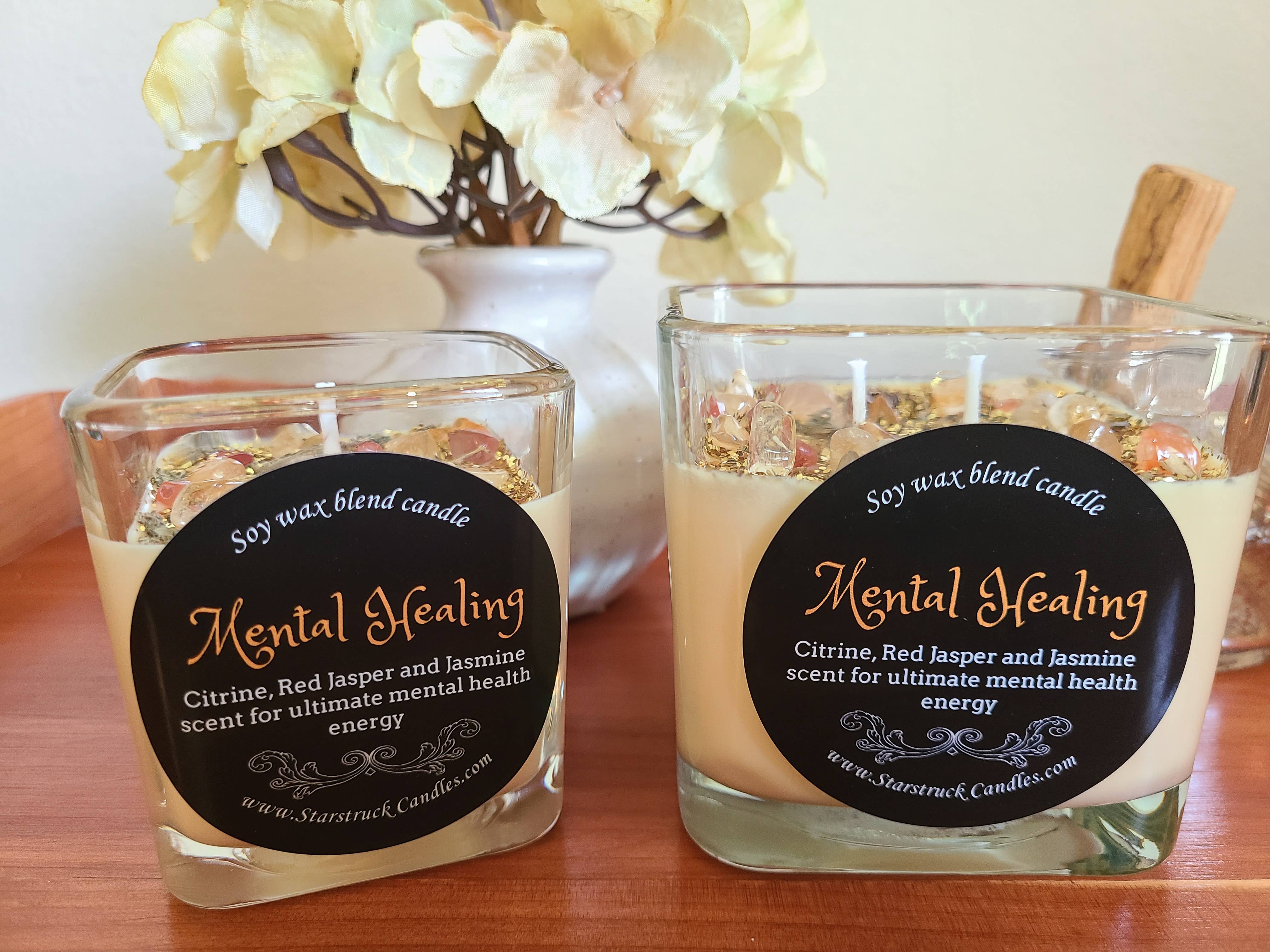 Starstruck Candles - Wholesale Jar/Filled Candle - Mental Healing Crystal Intention Candle6