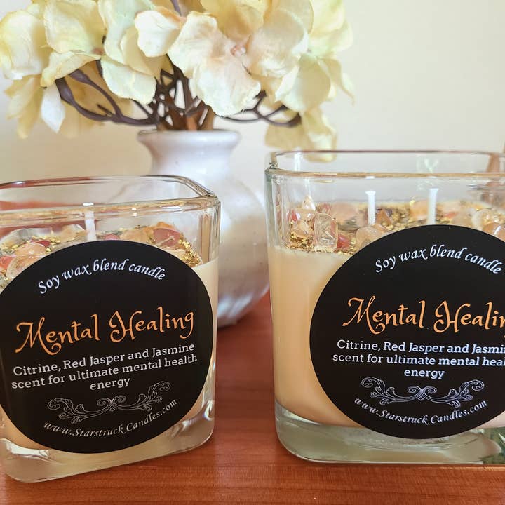Starstruck Candles - Wholesale Jar/Filled Candle - Mental Healing Crystal Intention Candle6