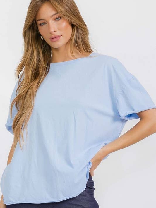 Dames The Essential Raw Edge Oversize T-shirt voor wholesale door Yelete