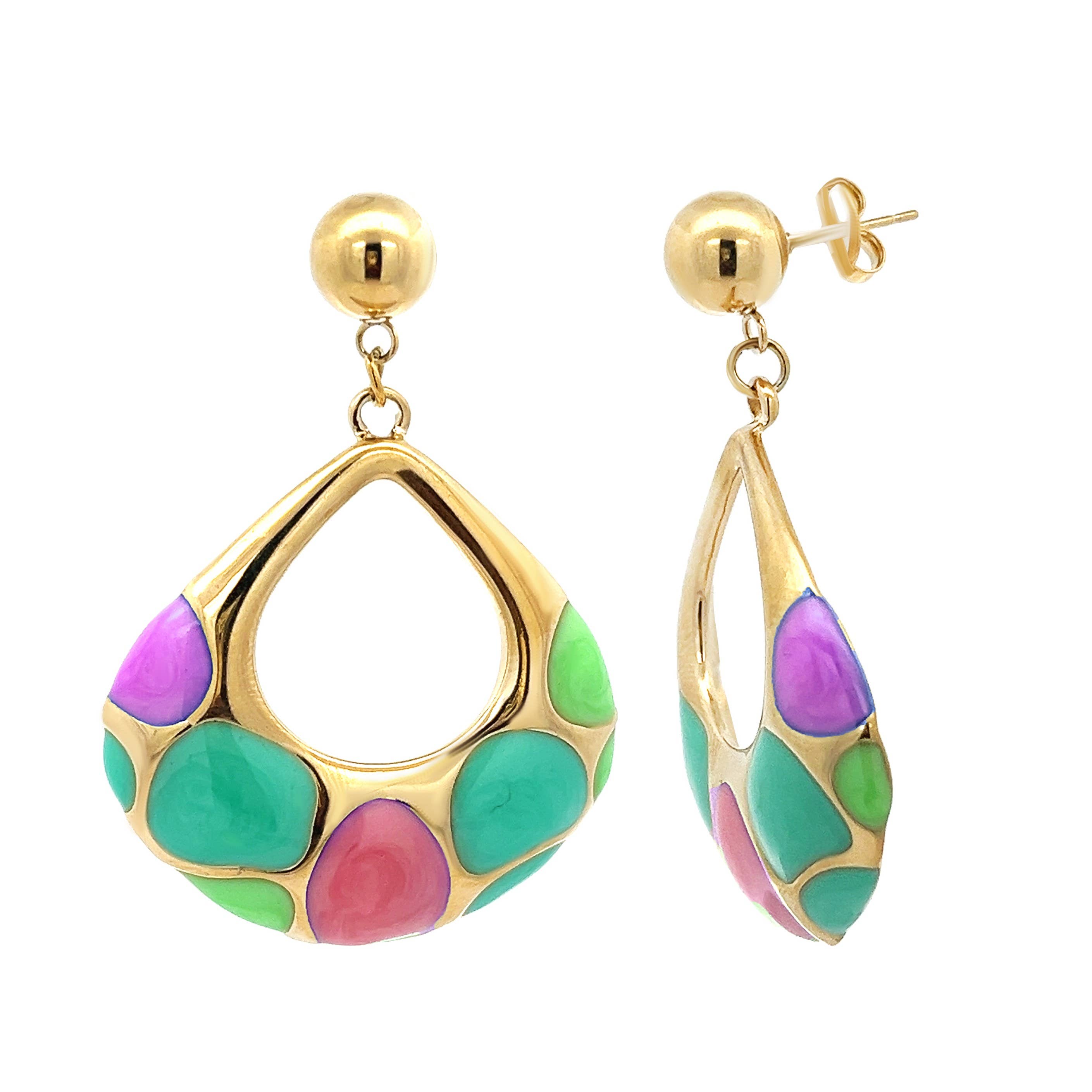 AMORINO SRL – Brincos de argola por atacado – Brinco Concha de Tartaruga - PC23784E9940