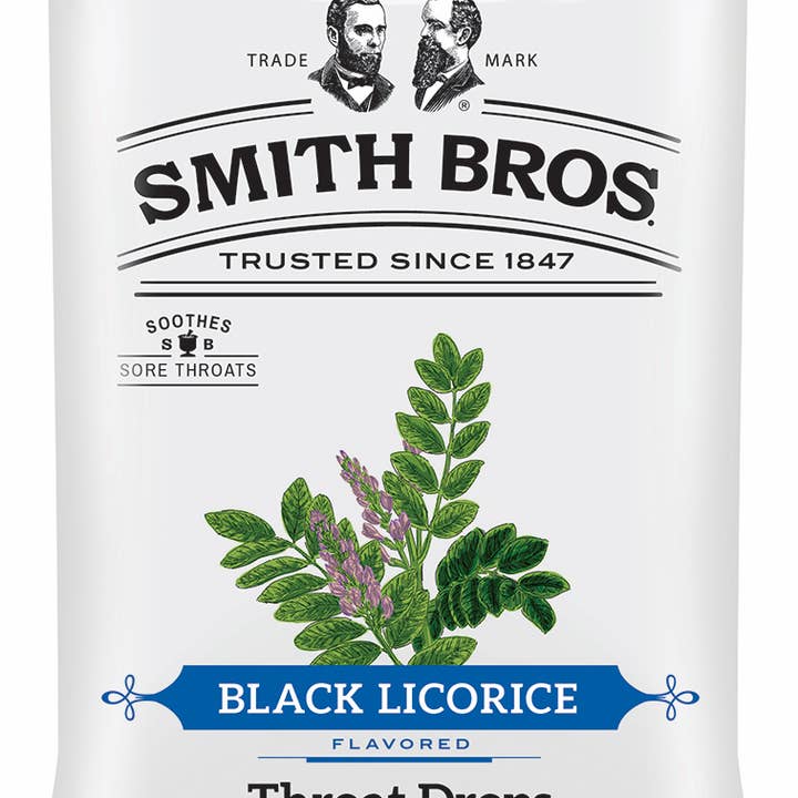 Smith Bros. Throat Drops, Black Licorice, 12ct for wholesale by Grandpa Joe's Candy Shop