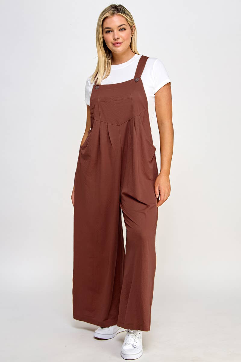 Haute Fox Plus Size & Contemporary - Vente Salopette – femme - Salopette grande taille plissée avec poches - JK18514-JS11