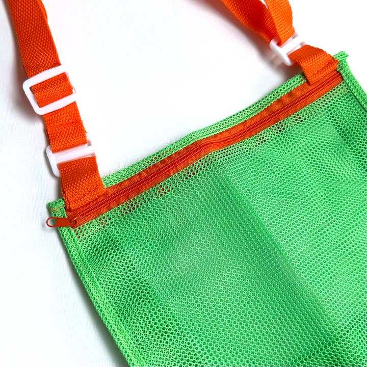 iconic mi - Wholesale Beach Bag - Kids Mesh Shell Collecting Beach Bag Green1