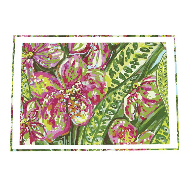 Pink Caladiums Acrylic Tray for wholesale by By Robin Raymond