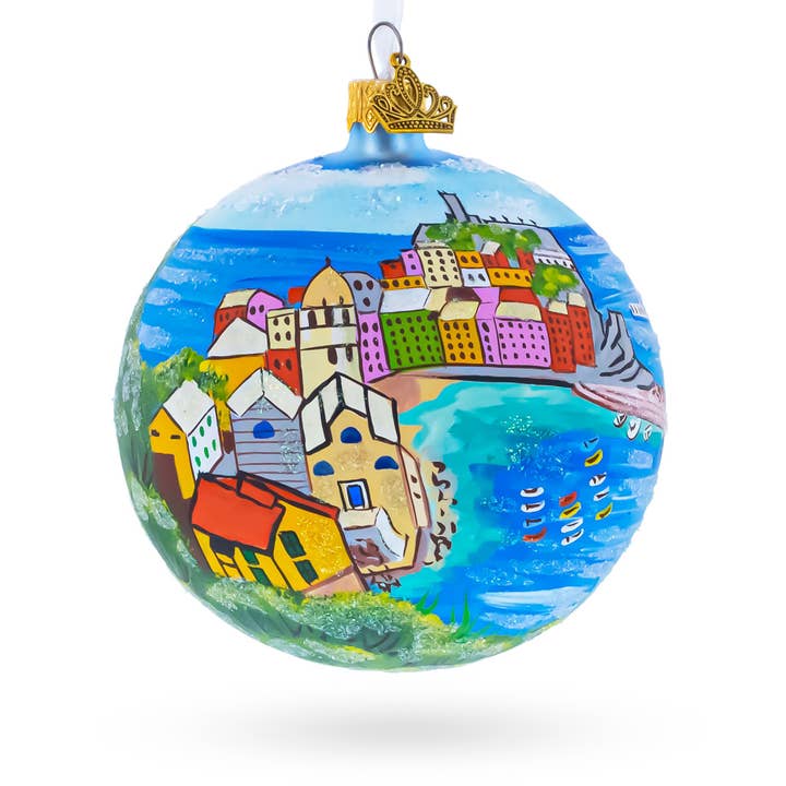 Ornamento in vetro delle Cinque Terre, Italia per la vendita all'ingrosso da parte di BestPysanky