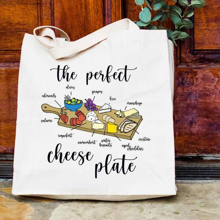 Moonlight Makers - Wholesale Tote Bag - Unisex - The Perfect Cheese Plate - Colorful Tote Bags2