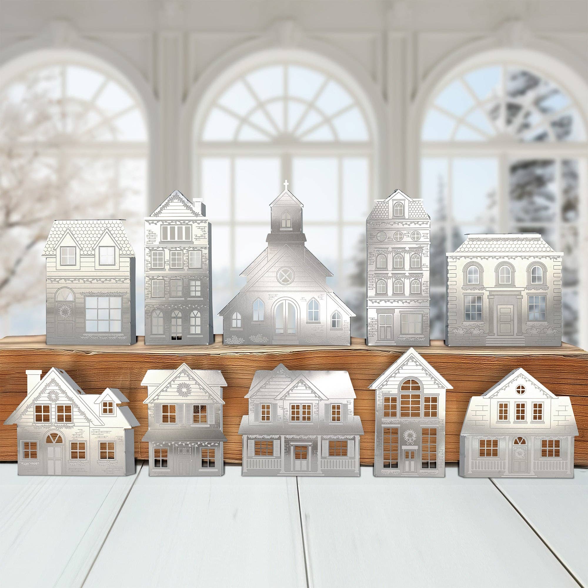 Inspired Indigo - Wholesale Bunting/Garland - Santa and Reindeer Metal Garland12