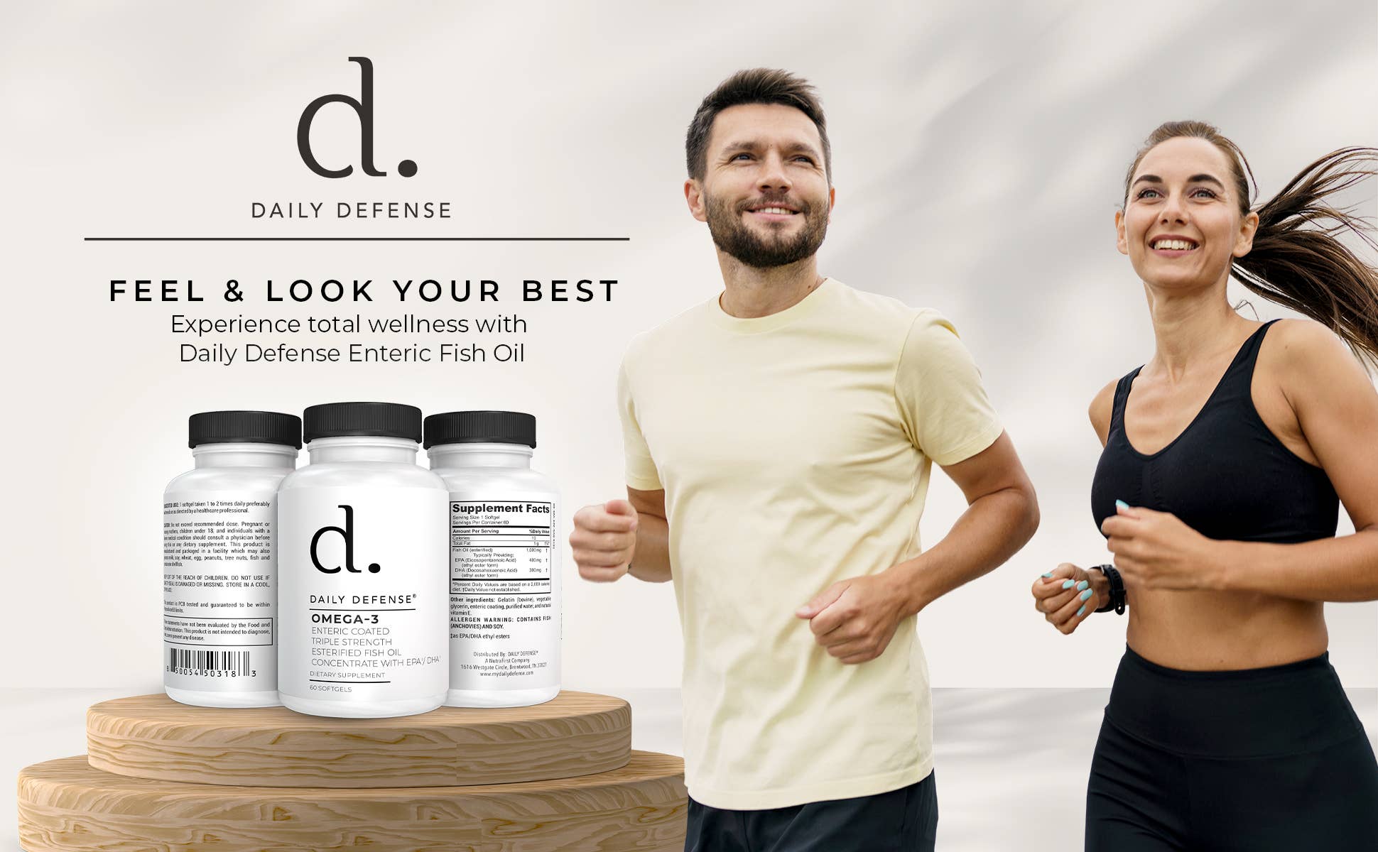 DAILY DEFENSE - Wholesale Oral Supplement/Vitamin - Omega-3 Enteric Coated Fish Oil Oral Supplement with EPA/DHA11