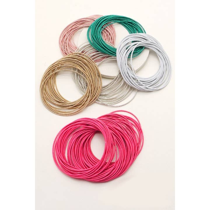 JOSSLYN by wall to wall - Wholesale Jewelry Set - Guitar String Bracelets -20pcs set | 40B100