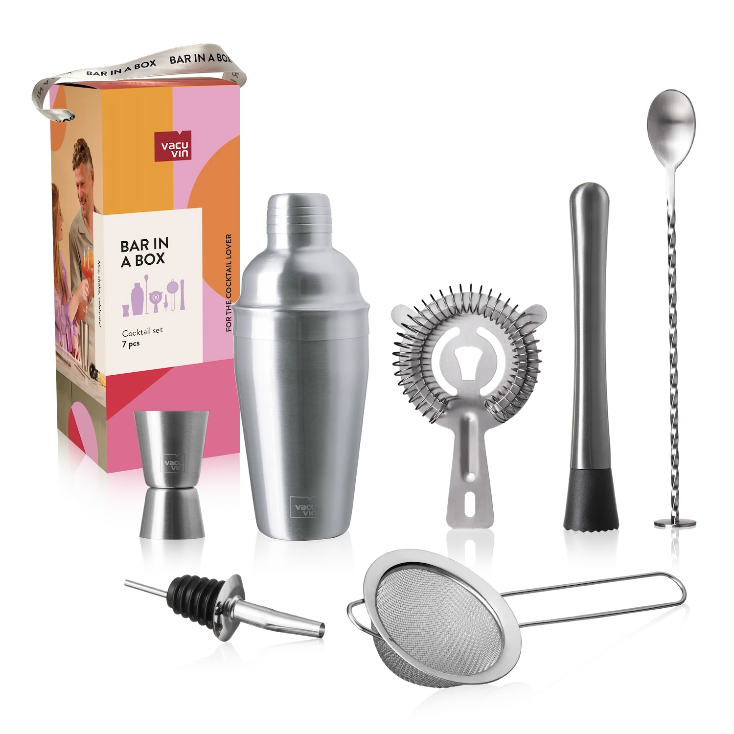 Vacu Vin - Wholesale Bar Tool - 7 - Piece Cocktail Set Bar in a Box0