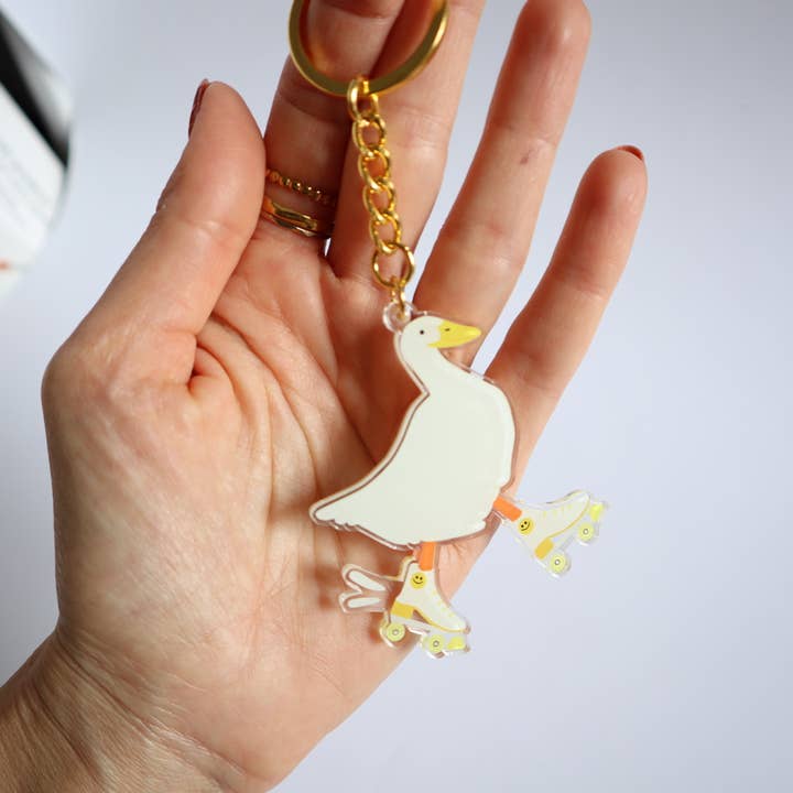 Anden Rulleskøjter Nøglering, Retro for engroshandel hos Tania de Andrade illustration