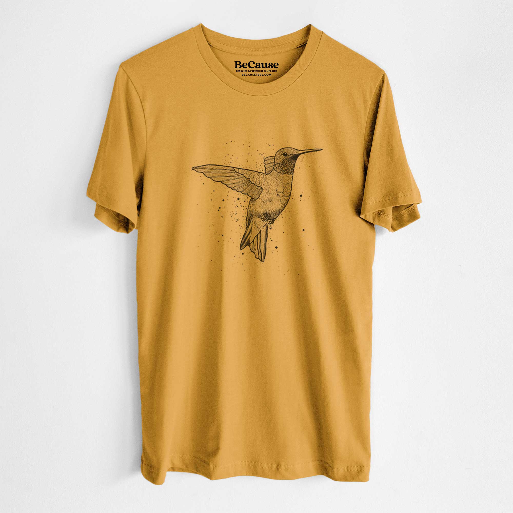 Because Tees - Wholesale Screen Printed T-Shirt - Unisex - Archilochus Colubris - Ruby-throated Hummingbird - Lightweight 100% Cotton Unisex Crewneck6