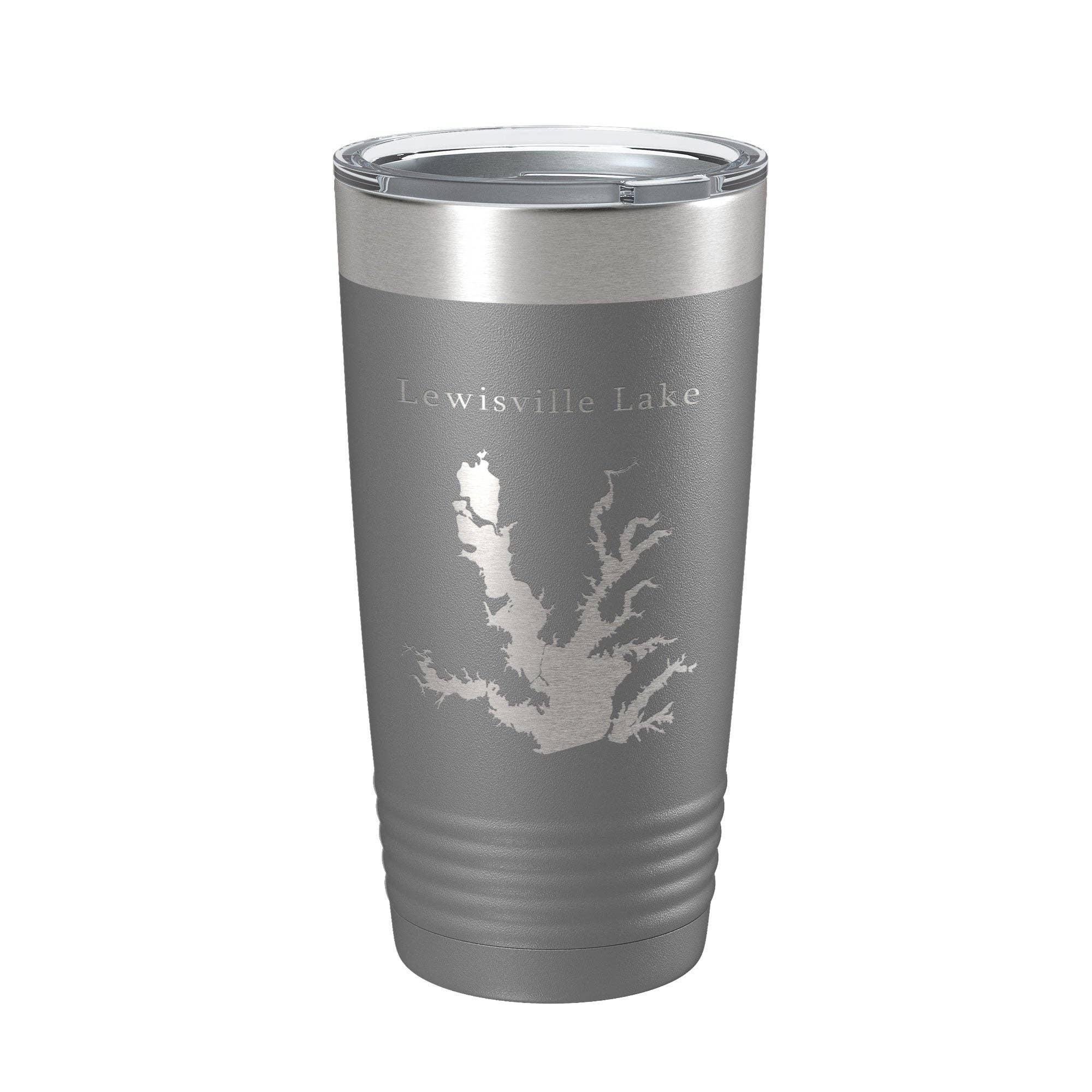 CarveBright - Wholesale Insulated Mug/Tumbler - Lewisville Lake Map Tumbler Travel Mug Insulated Laser Engraved Coffee Cup Texas 20 oz15