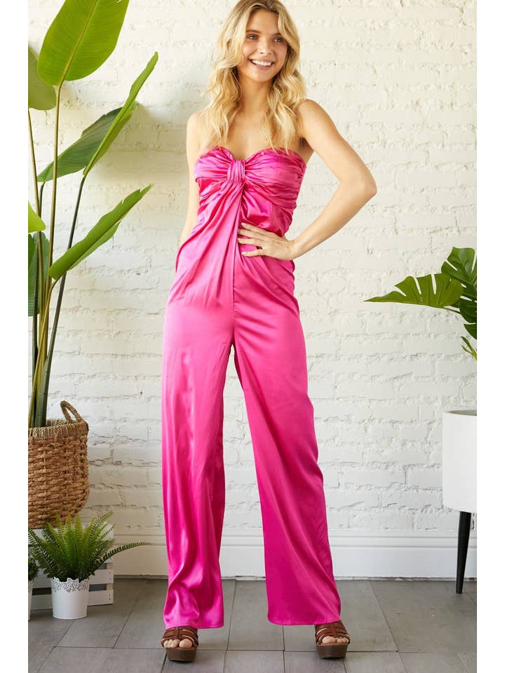 Hers & Mine - Vendita all'ingrosso Tuta intera - Donna - TUTA CON BUSTO A TUBO IN RASO2