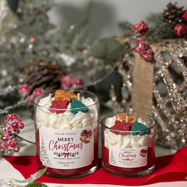 Sugar Candle - Wholesale Jar/Filled Candle - Fraser Fir Christmas Candle – festive soy candle & holiday gift for any occasion9