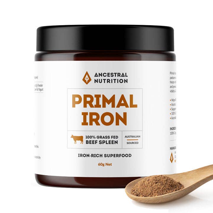 Ancestral Nutrition Pty Ltd - Wholesale Oral supplement/vitamin - Primal Iron - Grass Fed Beef Spleen Powder (Box of 6)1