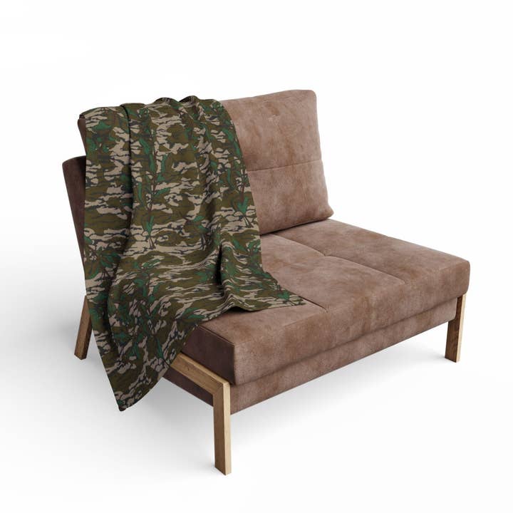 Greenleaf Camouflage Fleece Throw Blanket 40x30 for wholesale by Grassy Creek Designs