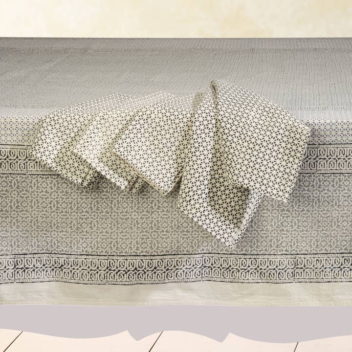 Baumwolltischdecke | Handblockdruck | Opalgarten für den Großhandel von Sustainable Threads