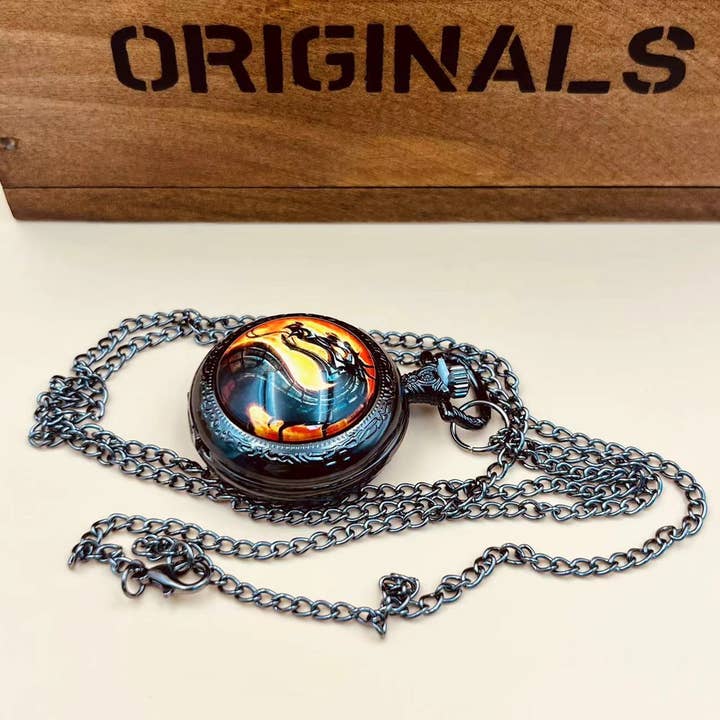 WoodWristCo - Wholesale Pocket Watch - Men's - Dragon's Legacy: Pocket Watch of Power