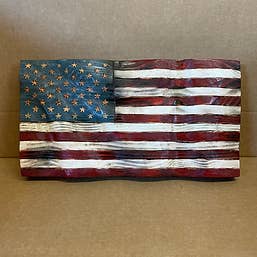Schmedic Woodworking - Wholesale Wall Accent - Wood Wavy Flag5