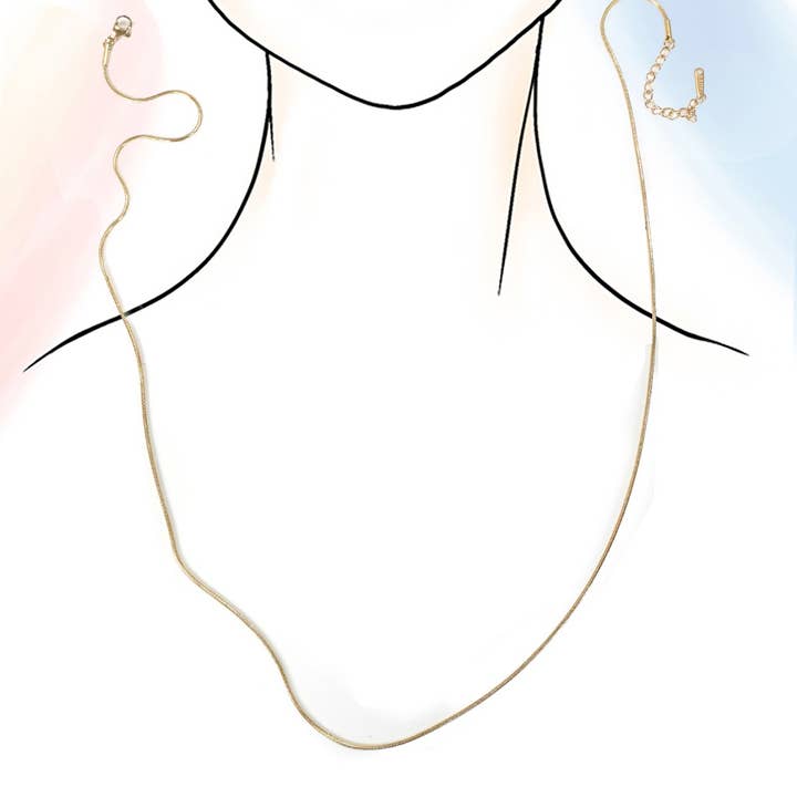 JOSSLYN by wall to wall - Wholesale Link & Chain Necklace - 18K STAINLESS STEEL CHARM NECKLACE CHAINS IN SIZES | 40NK3545