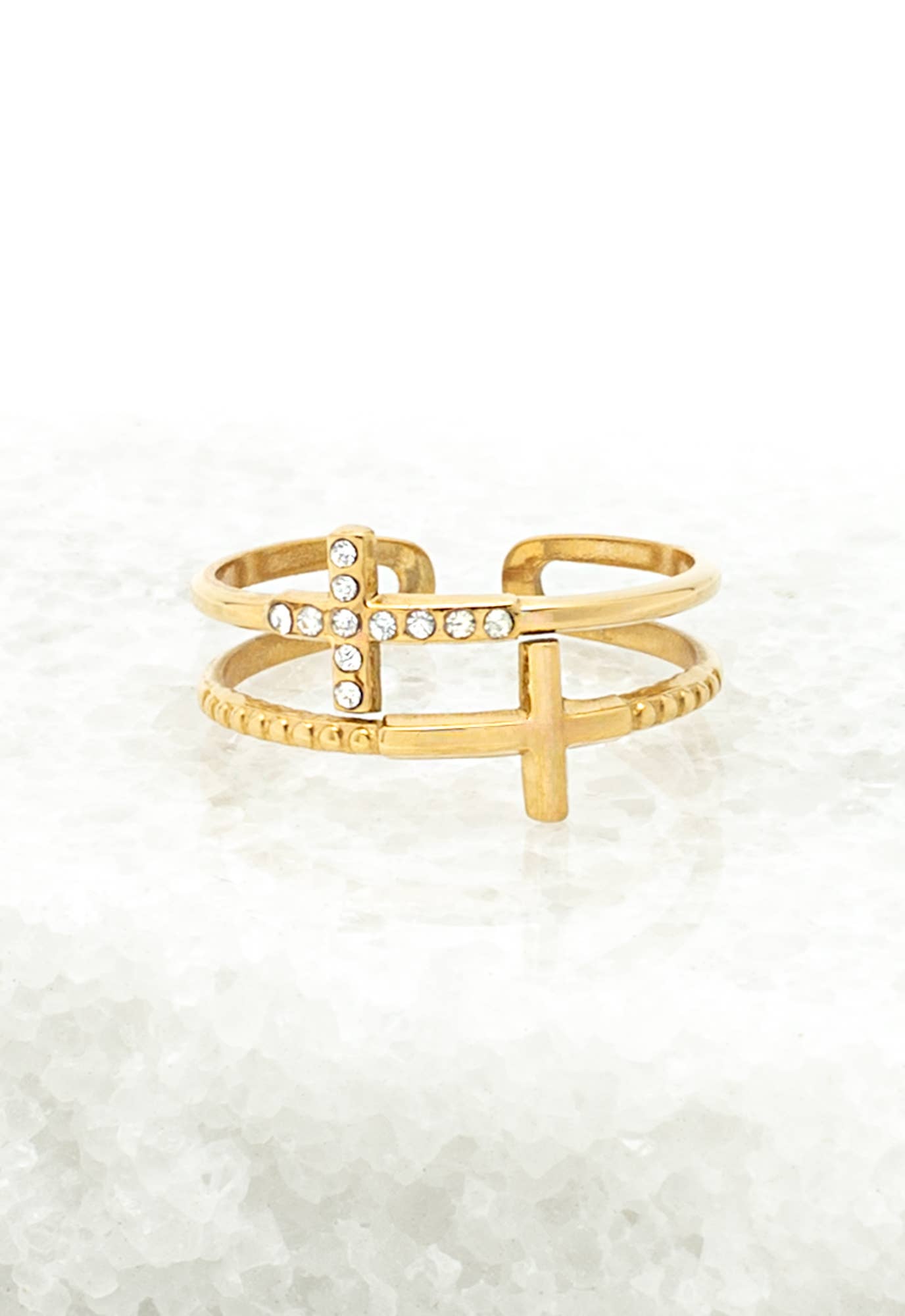 Starfish Project, Inc - Wholesale Multi-Stone Ring - Golden Cross Serenity Ring