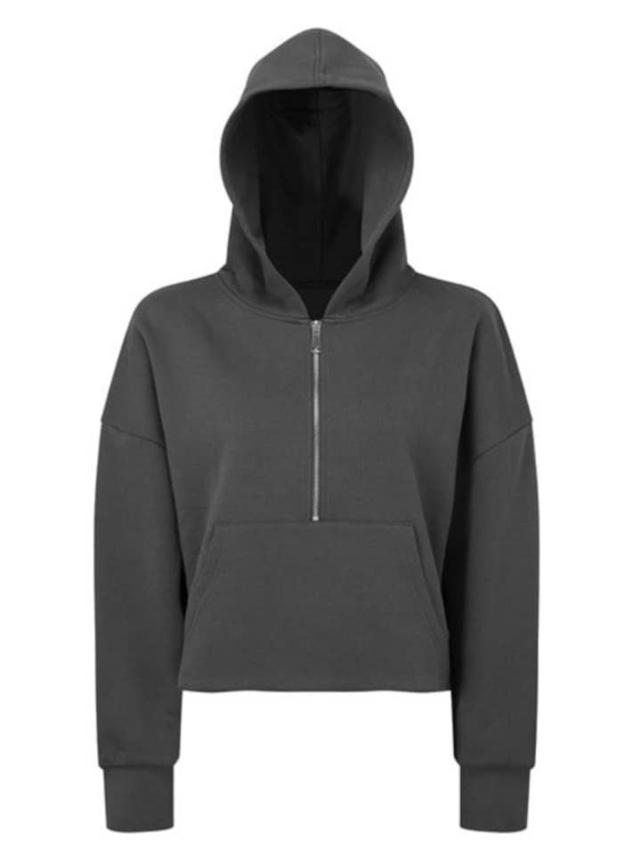 Hættetrøje med lynlås grå for engroshandel hos PINNED by K