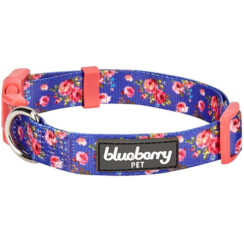 Blueberry Pet - Wholesale Halsband - Hond - Lichtgewicht verstelbare hondenhalsband met lente bloemenpatroon0