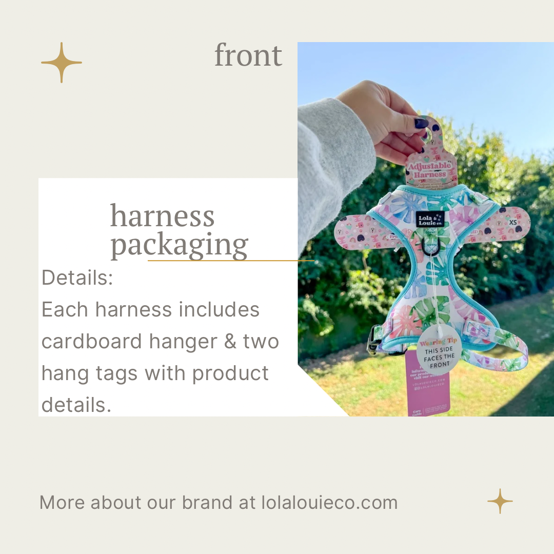 Lola & Louie co. - Wholesale Pet Harness - Dog - Adjustable Harness- Monstera5