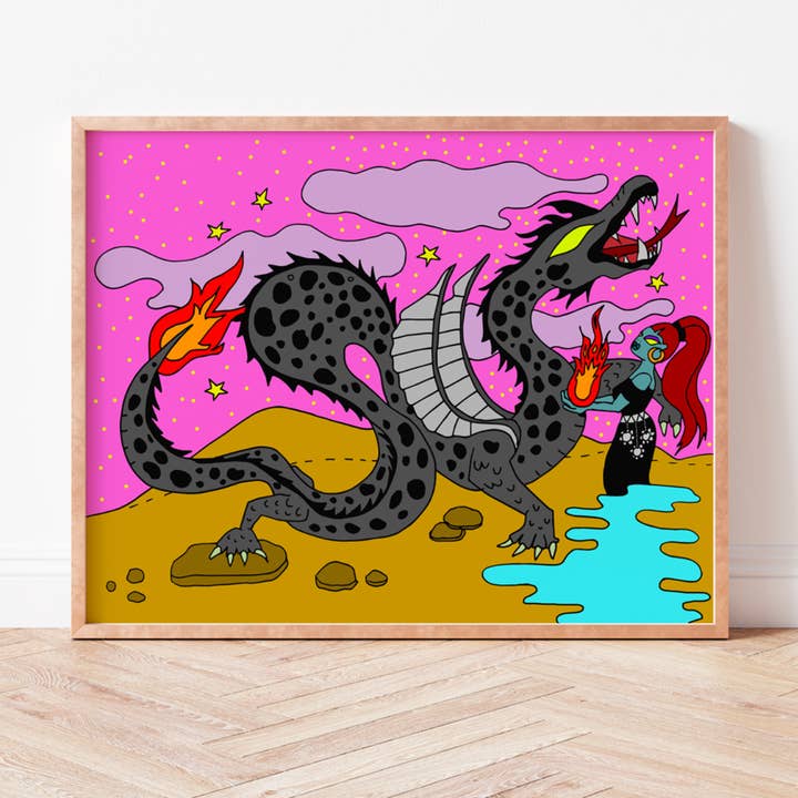 Impression Dragon Génie 11x14 pour la vente par Spooksvilla