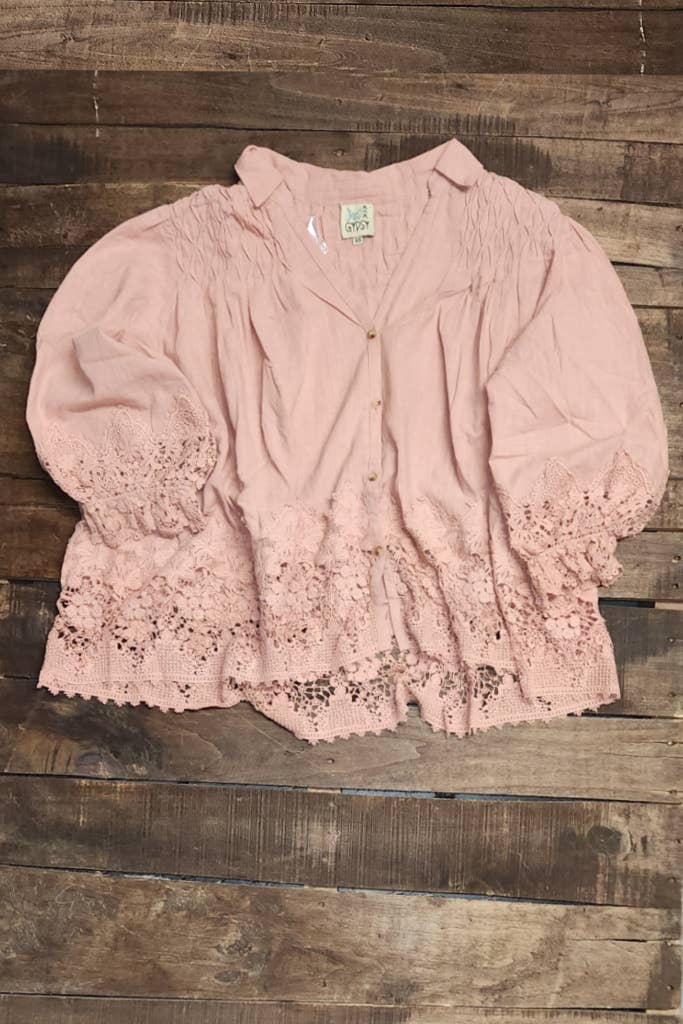 Jaded Gypsy - Vendita all'ingrosso Camicetta - Donna - Gathered Up Top - Malva2