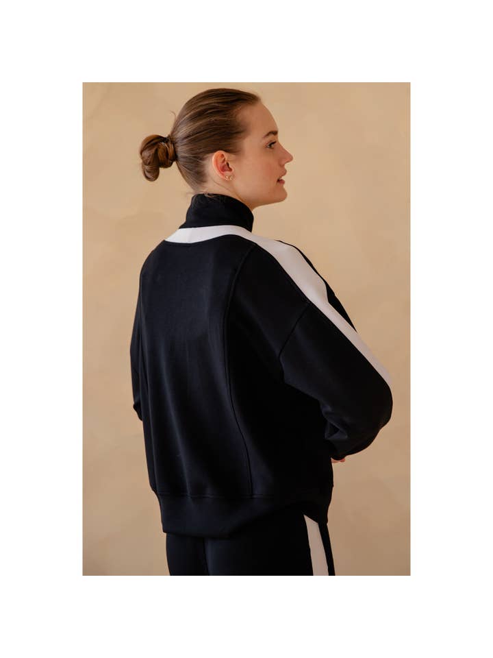 Rae Mode - Wholesale Athletic Jacket - Women's - MODAL SCUBA STRIPING ZIP UP JACKET6